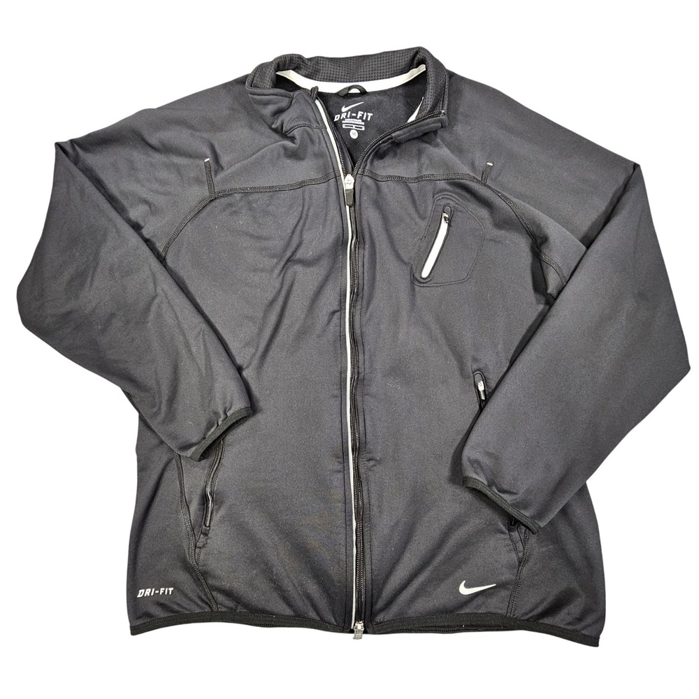 Nike Dri-FIT Element Shield Running Jacket Men's M Full‎ Zip Black Thermal